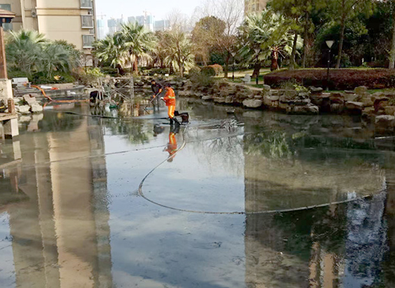 盘县景观池淤泥清理